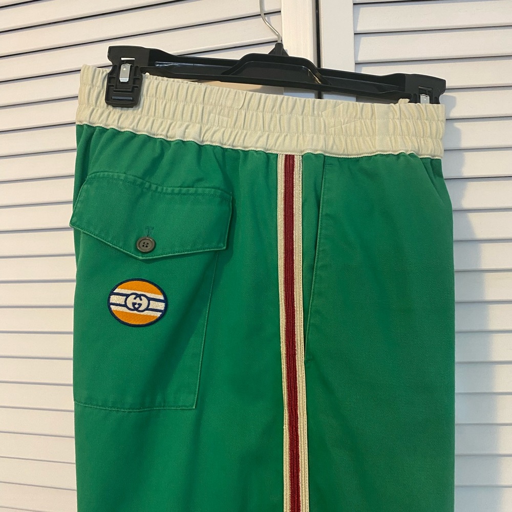 Gucci Men’s heavyweight cotton twill jogger style pants